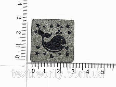 Нашивка Кит ~ whale 30х30 мм, фото 2