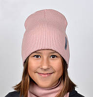 Шапка зимняя Arctic ОГ 54-58 на флисе детская/подростковая для девочки 002-Стоун кпудровая