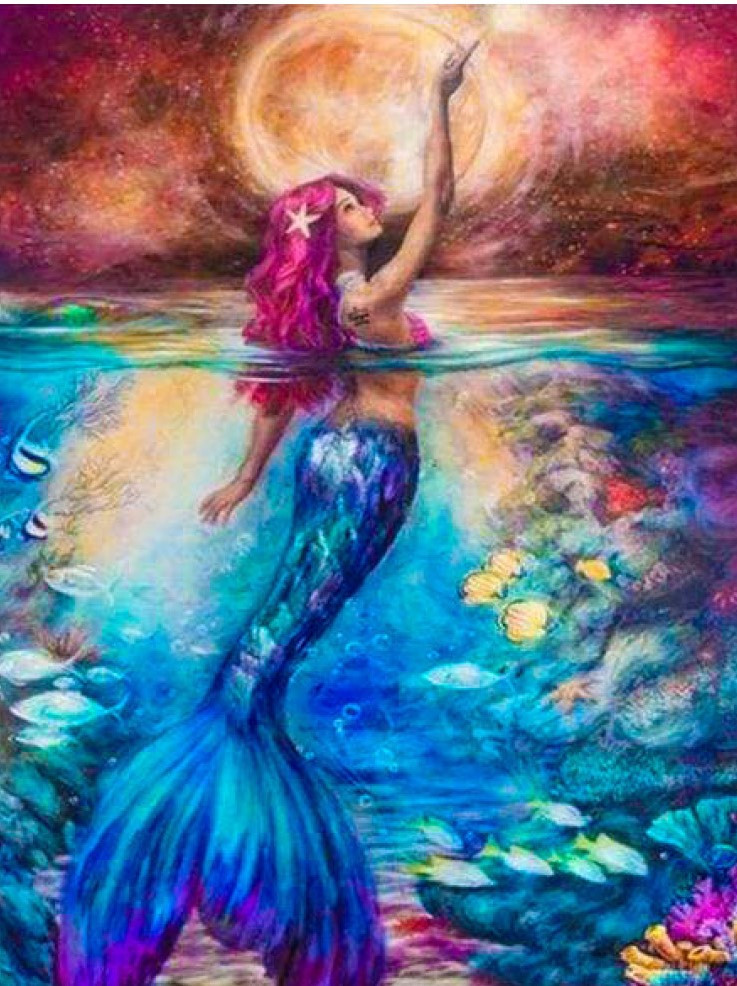 Картина за номерами 3D 2 в 1 алмазна мозаїка та розмальовка на підрамнику 40х50 см, фото 1