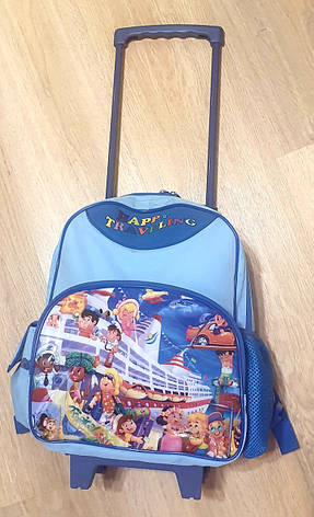 Валіза-рюкзак для дошкільника ручна поклажа Tiger Синя 2634, фото 2
