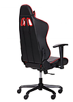 Крісло геймерське ігрове чорно-червоне VR Racer Рейсер Shepard з подушками під поясницю та шию, фото 3