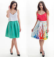 Жіноча спідниця в складочку a.play біла S 44