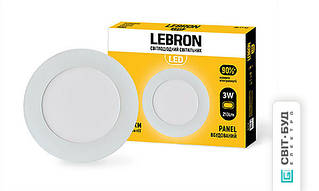 Світлодіодний світильник Lebron L-PR-341, 3W, вбудований, d-88x19mm, 4100K, 210Lm, кут 120 °