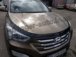 Дефлектор капоту (мухобійка) Hyundai Santa Fe 2012-2017 (Autoclover D543)