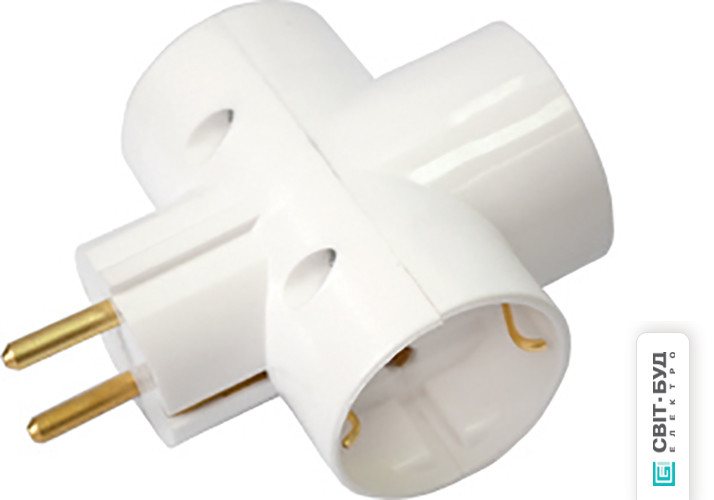 Трійник-розгалужувач з заземленням, 16А