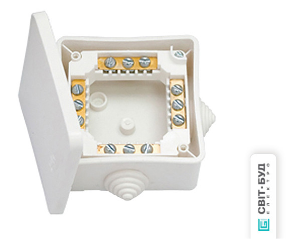 Коробка для проведення 102x102x43,5мм, IP44