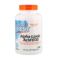 Альфа-липоевая кислота, 600 мг, 180 вегетарианских капсул Doctor's Best