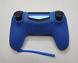 Силіконовий чохол з ремінцем для джойстик Dualshock 4 PS4 (синій), фото 2