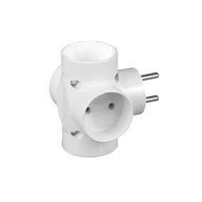 Розгалужувач, 4 гнізда круглих, без заземлення, 16А "СВІТ-БУД електро", фото 1