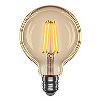 LED лампа филаментная VELMAX V-Filament-Amber-G95, 4W, E27, 2200K, 400Lm