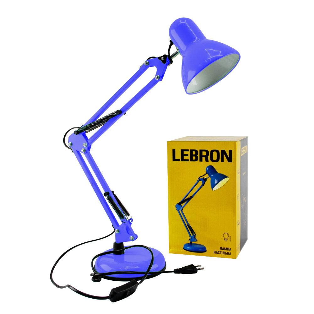Лампа настільна телескопічна Lebron L-TL-Tel, E27, 40W, синя
