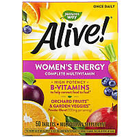 Nature's Way, Alive! повноцінний мультивітамінний енергетичний комплекс для жінок, 50 таблеток
