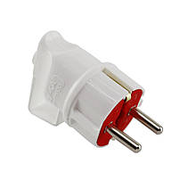 Вилка з заземленням, 16А, з ручкою, біла, AY-KA