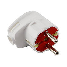 Вилка з заземленням, 16А, Г-подібна, біла, AY-KA