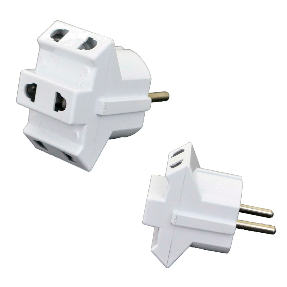 Трійник-розгалужувач без заземлення, 10А, білий, AY-KA