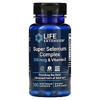 Life Extension, суперкомплекс селену з вітаміном E, 200 мкг, 100 капсул вегетаріанських