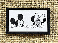 Нашивка Микки и Минни / Mickey and Minnie 50х30 мм