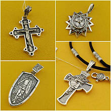 Срібні кулони, хрестики, іконки / ладанки