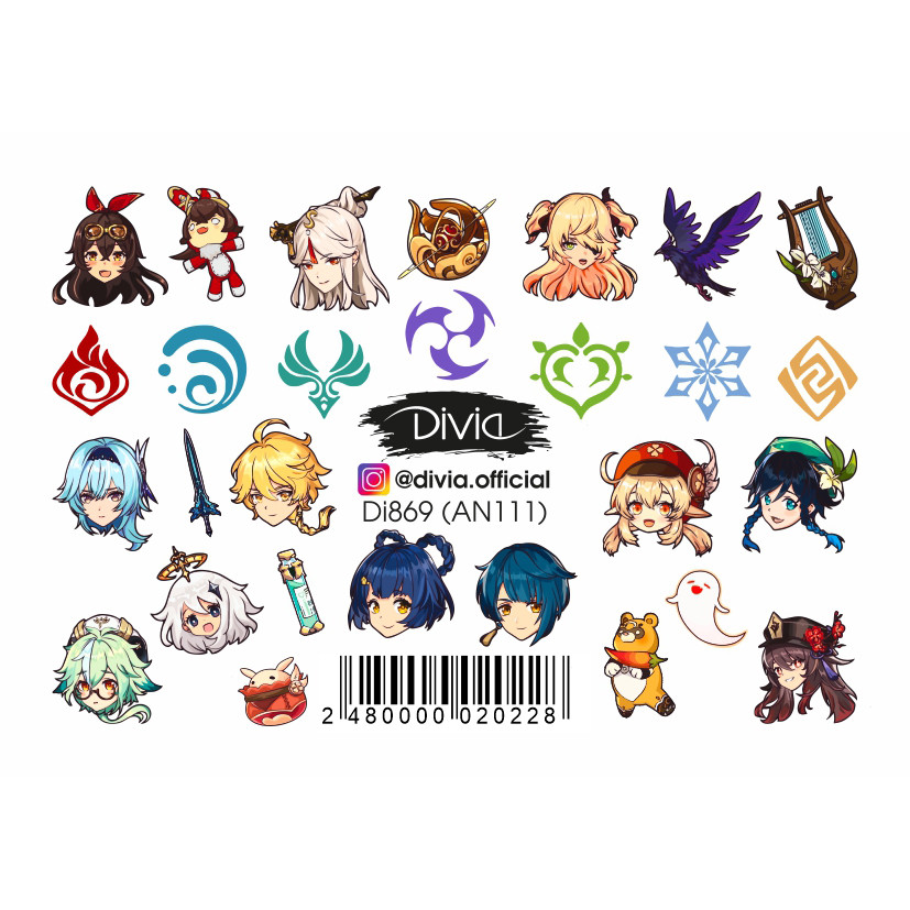 2D Наклейка Слайдер Di869 (AN111, Аніме)