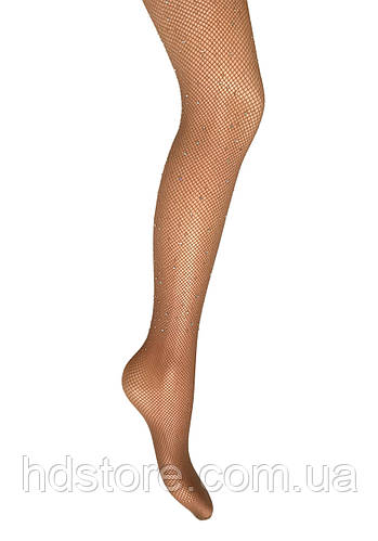 Купить Женские колготки сетка со стразами бежевые, цена 240 ₴ — Prom.ua ...