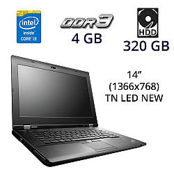 Ноутбук Lenovo ThinkPad L430 /14"/Core i3-3110M 2(4) ядра 2.4GHz /4GB DDR /320 GB HDD /WebCam / USB3.0 /MiniDP