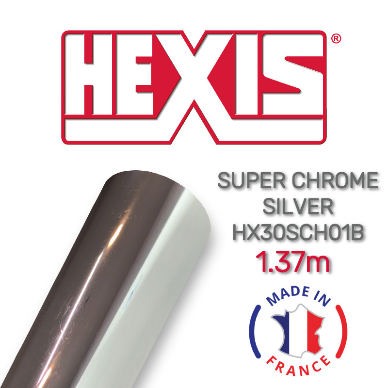 Hexis HX30SCH01B Super Chrome Silver Gloss - Срібна хром плівка, фото 1