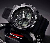 Чоловічі спортивні годинник Casio G-Shock GA-100 касіо джі шок чорні