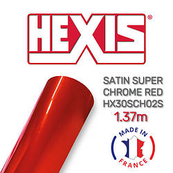 Hexis HX30SCH02S Satin Super Chrome Red - сатинова червона хром плівка 1.37 м