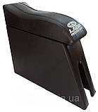 Підлокітник LADA 2105/2107 чорний З ЛОГОТИПОМ (вигнутий), фото 3