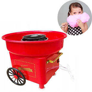 Великий апарат для цукрової вати Cotton Candy Maker Червоний + палички в подарунок
