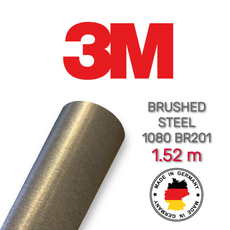 Плівка 3М 1080 BR201 Brushed Steel 1.524 m