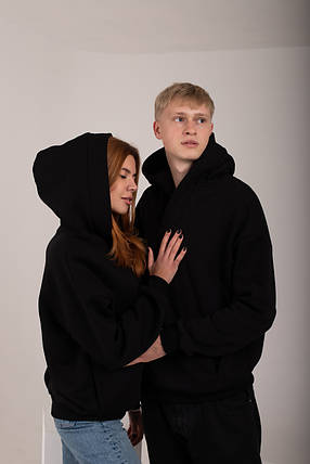 Худі UNISEX чорний колір, фото 2