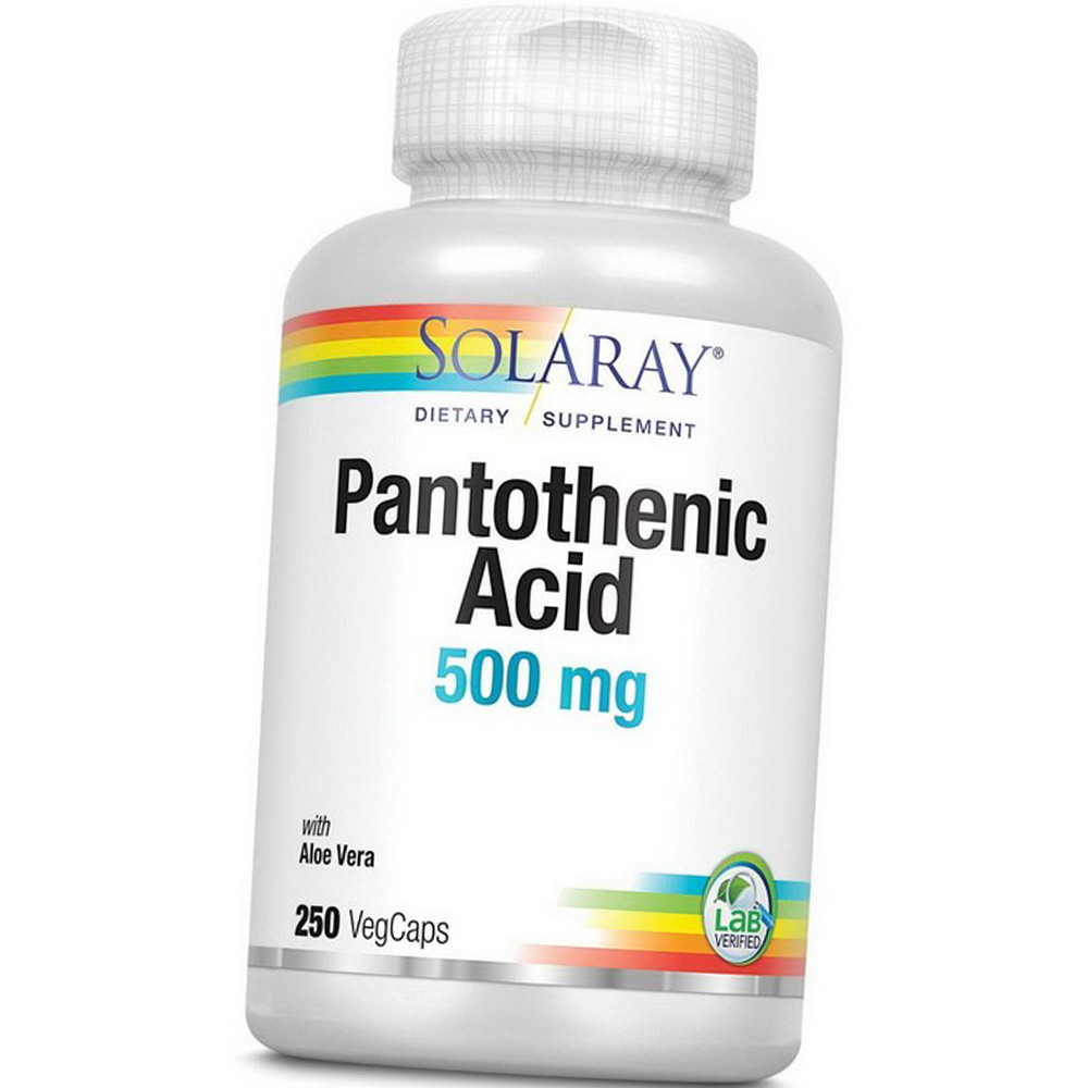 Пантотенова кислота Solaray Pantothenic Acid 500 mg 250 veg caps