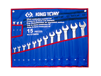 Набор ключей комби 15ед. (6-32 мм) чехол из теторона KING TONY 1215MRN02