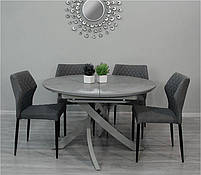 Стіл Caezar T-7479 кераміка сірий бетон Grey Matt Ceramic HY04 розмір 1200х1200 (+400)х760 мм, фото 9