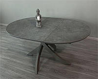 Стіл Caezar T-7479 кераміка сірий бетон Grey Matt Ceramic HY04 розмір 1200х1200 (+400)х760 мм, фото 4