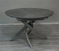 Стіл Caezar T-7479 кераміка сірий бетон Grey Matt Ceramic HY04 розмір 1200х1200 (+400)х760 мм, фото 3