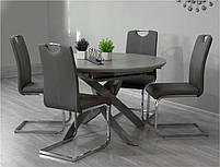 Стіл Caezar T-7479 кераміка сірий бетон Grey Matt Ceramic HY04 розмір 1200х1200 (+400)х760 мм, фото 6