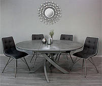 Стіл Caezar T-7479 кераміка сірий бетон Grey Matt Ceramic HY04 розмір 1200х1200 (+400)х760 мм, фото 7