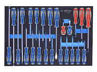 Набор отверток, ложемент, 24 пр. (EVA ложемент) KING TONY 9-31124MRV