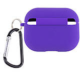 Чохол для AirPods Pro Silicone case Microfiber (з мікрофіброю) violet, фото 3