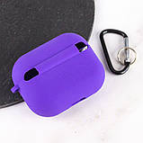 Чохол для AirPods Pro Silicone case Microfiber (з мікрофіброю) violet, фото 4