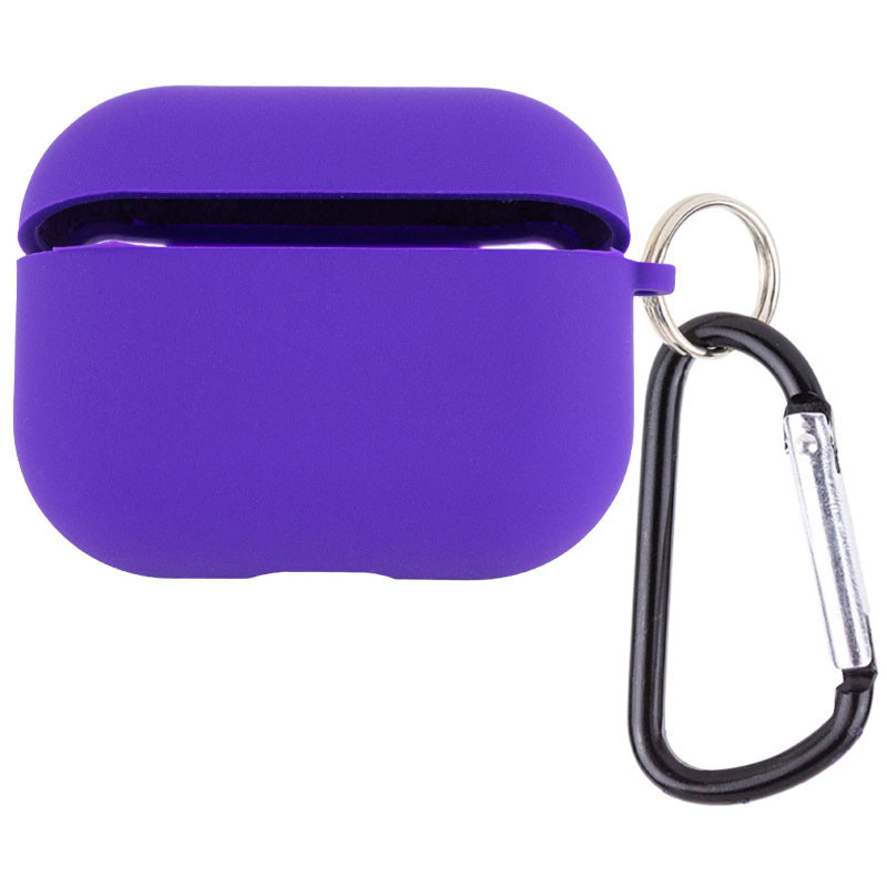 Чохол для AirPods Pro Silicone case Microfiber (з мікрофіброю) violet
