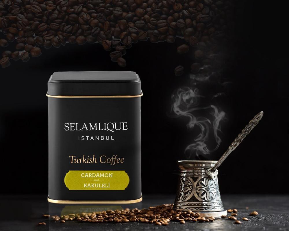 Турецька кава дрібномелена Selamlique з кардамоном 125 г, кава для турки середнього обсмаження, помірно міцна