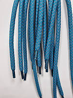 Шнурки круглі поліестер 6мм бірюзовий+сірий 1,25м