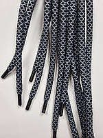 Шнурки круглі поліестер 6мм чорний+сірий 1,25м