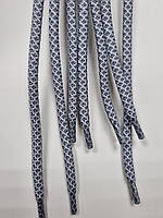 Шнурки круглі поліестер 6мм сірий+білий 1,25м