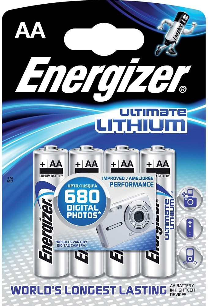 Батарейки Energizer Ultimate Lithium 1,5V (AA) — 4 Шт — Купить Недорого ...
