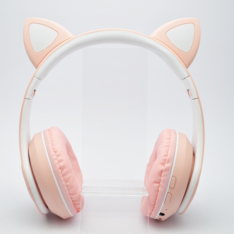 Навушники Bluetooth з котячими вушками TUCCI P39 Pink
