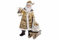 Декоративная статуэтка Санта Клаус золото 24 см